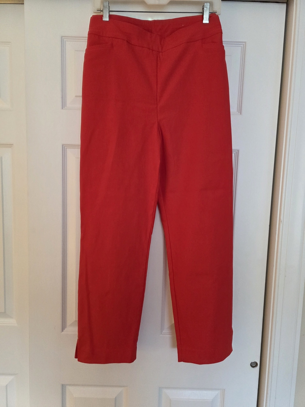 Chico's Bright Red Straight-Leg Pants
